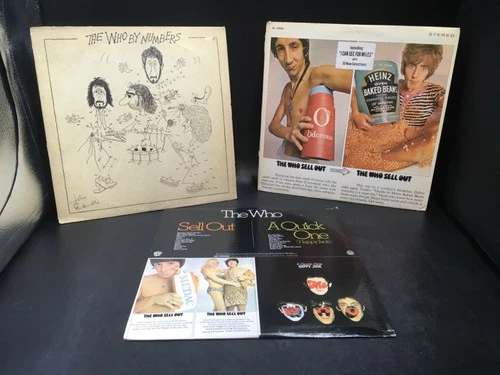 Lot of (3) THE WHO Vinyl LPs By Numbers / The Who Sell Out 1960s 1970s Rock
