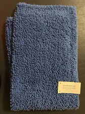 Target Blue Cotton Pile Bath Rug 20x32 " Threshold