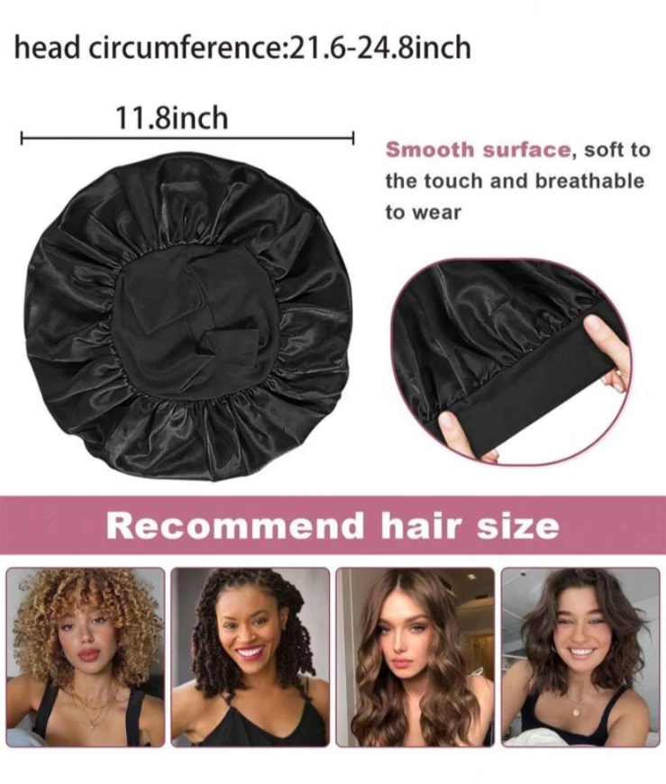 Diadema elástica satinada sedosa para dormir gorros talla única Foto 3 de 3