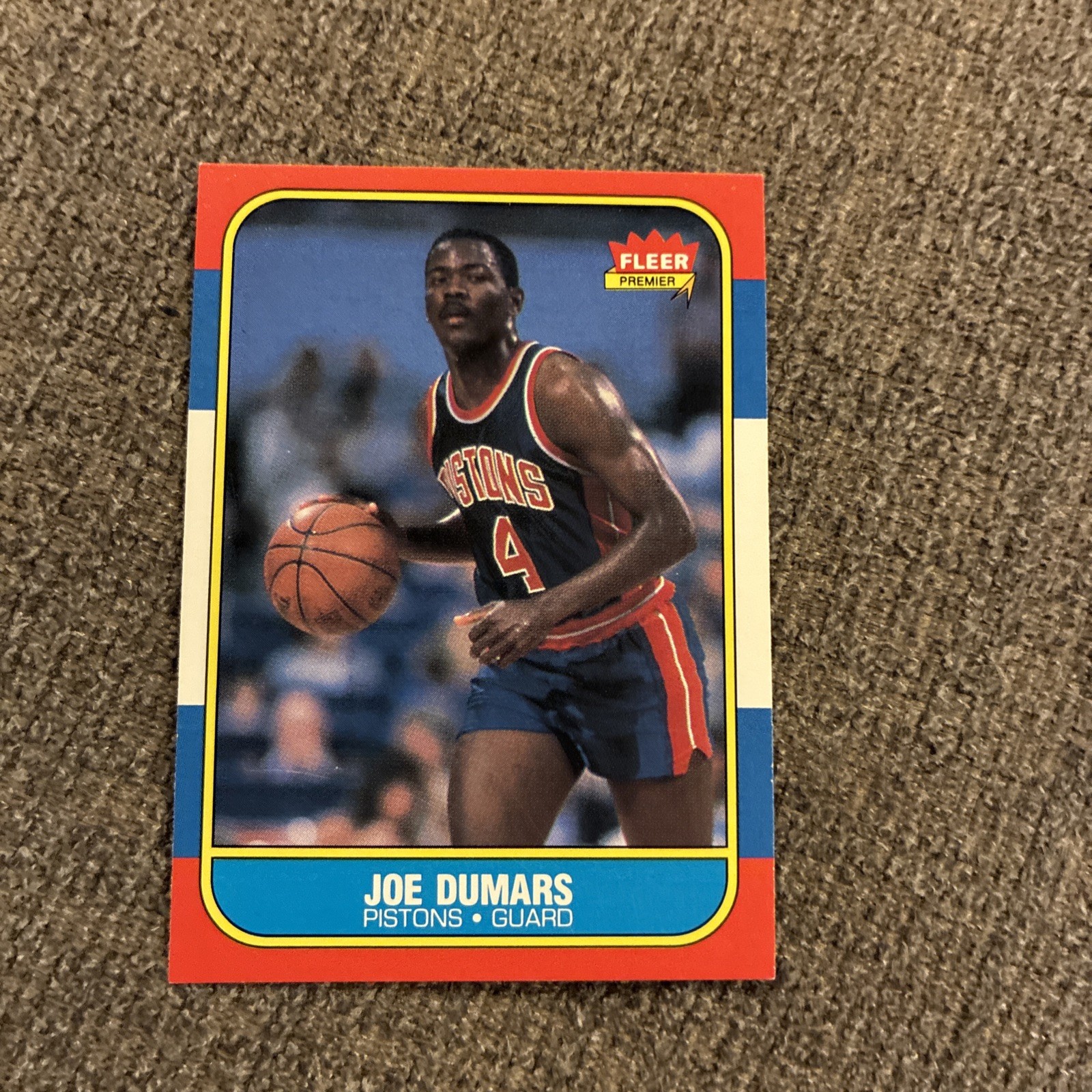 1986-87 Fleer - Joe Dumars #27 Detroit Pistons HOF Legend NM MT Sharp Corners