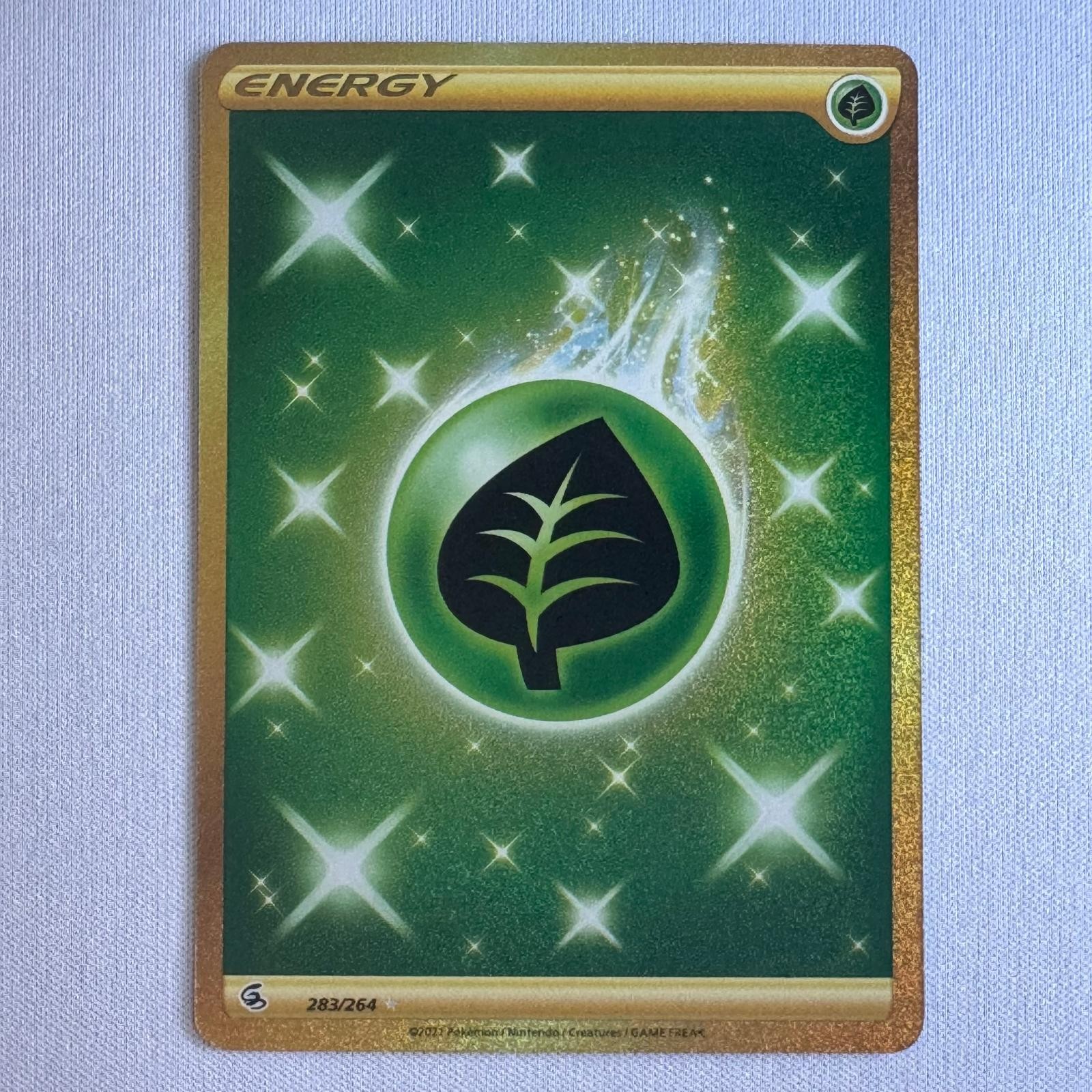 Grass Energy 283/264 Secret Rare Fusion Strike Pokemon Holo Near Mint