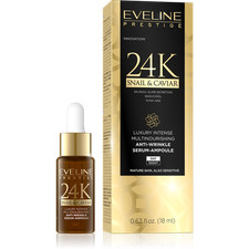 Image of Eveline Prestige 24K Snail & Caviar Anti-Wrinkle Serum Ampoule 18ml Mature Skin