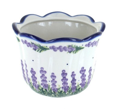 Blue Rose Polish Pottery Lavender Fields Planter