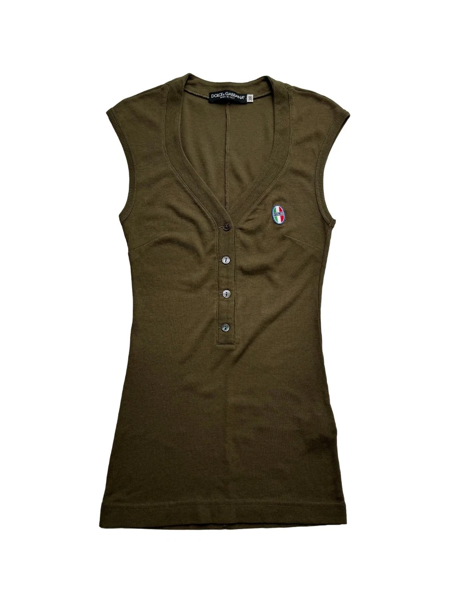 トップス 00s dolce&gabbana glitter tank top brown 00s dolce&gabbana glitter tank top brown - メルカリ