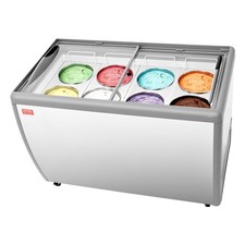 VEVOR Commercial Ice Cream Display Case 13.1Cu.ft Gelato Dipping Freezer Cabinet