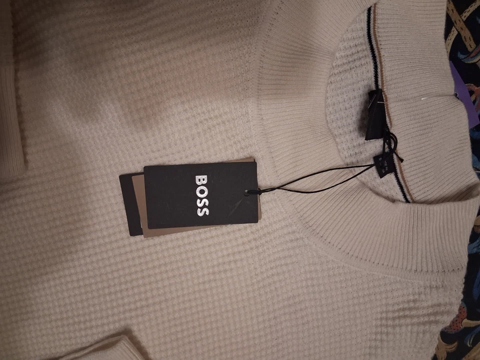 nuevas ETIQUETAS EN SUÉTER DE ALGODÓN DE LANA HUGO BOSS GRADO SUPERIOR HECHO EN EUROPA 3XL AJUSTE REGULAR Foto 2 de 3