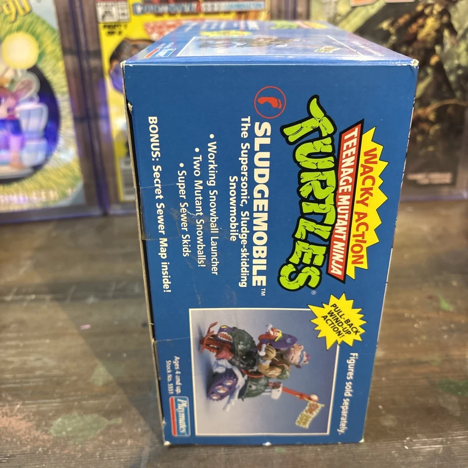 NIB 1990 Teenage Mutant Ninja Turtles TMNT Sludgemobile Vehicle Blueprint Box - Image 4 of 4