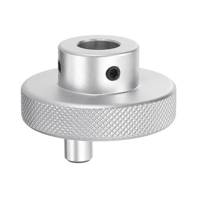 Aluminum Alloy Handwheel 50mm OD 14mm Bore with Rotate Handle for Lathe, Silver