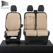 Ford Transit Custom Front Seat Covers Leatherette (2023 Onwards) 2-Tone 1277