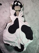 Carters Baby Cow Halloween Outfit 6-9 Months Zip Up