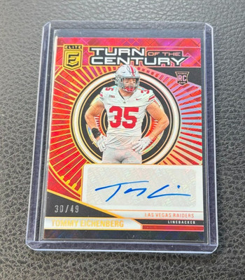 2024 Donruss Elite Tommy Eichenberg Turn Of The Century Rookie Red Auto 30/49
