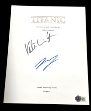 LEONARDO DICAPRIO KATE WINSLET SIGNED AUTOGRAPH MOVIE SCRIPT TITANIC BECKETT BAS