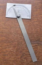 Vintage L. S. Starrett No. 183 Steel Protractor Machinist Tool USA 