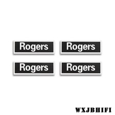 Rogers Speaker Grill Aluminum Logo Badge 30.2mm 1.19" X9.5mm 0.37" 