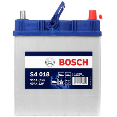 BOSCH S4 018 Starterbatterie 12V 40Ah 330A/EN B19 für Daihatsu Chevrolet Honda