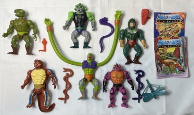 vintage MOTU masters universe Accessories figure lot Snake men Squeeze King Hiss