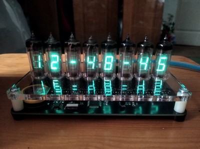 Nixie tube clock IV-6 8-digit VFD vintage desk clock video USB-C