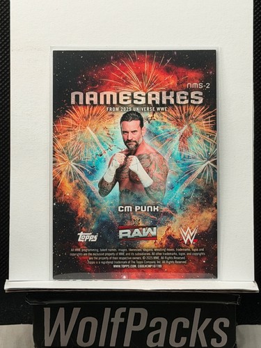 2025 Topps Universe WWE Wrestling - Namesakes CM Punk #NMS-2 Galaxy  - Picture 2 of 2