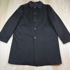 Trench coat uomo nero Loro Piana Storm System John W. Nordstrom taglia 42L