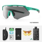 ROCKBROS Cycling Polarized Sunglasses 4 Lenses Interchangeable,Green Frame UK