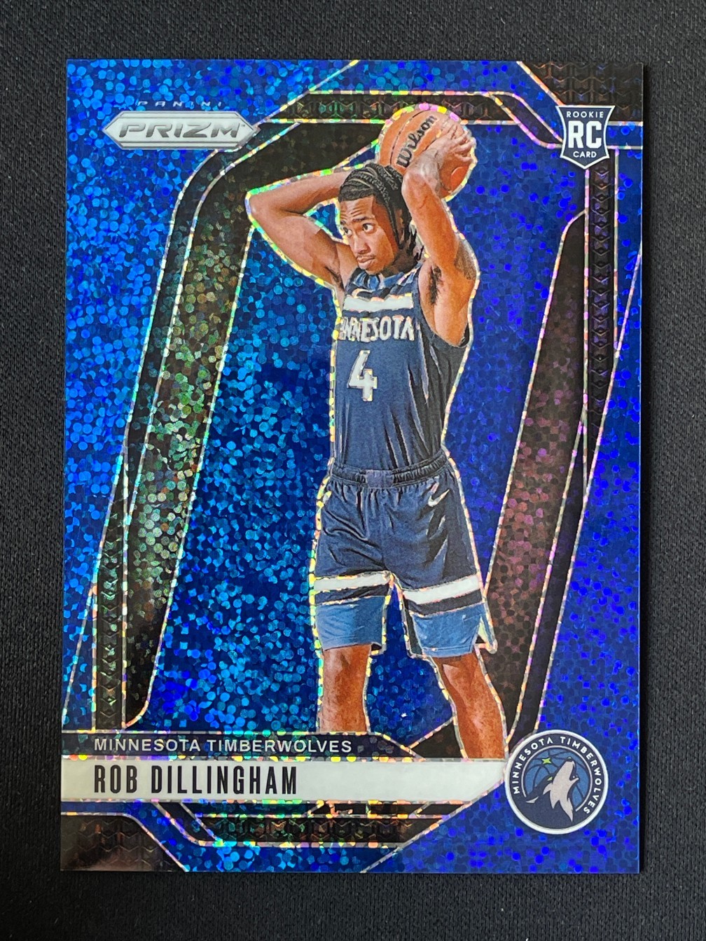Rob Dillingham 2024-25 Panini Prizm RC Blue Sparkle /144 #250