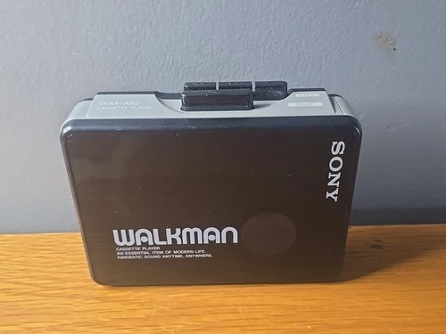Vintage Sony Walkman WM-A10 Portable Cassette Player Black