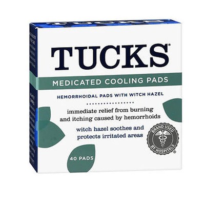 Medicated Cooling Hemorrhoidal Relief Pads 40 Count