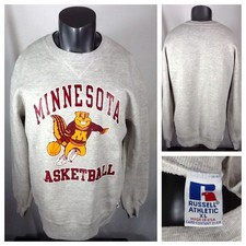 Vintage 90  s Minnesota Gophers Basketball Sweatshirt Large Goldy Crewneck Gray