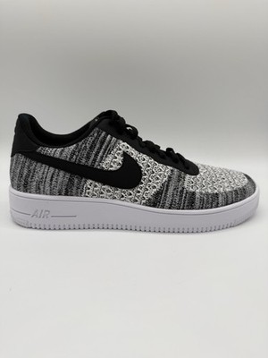 Size 13 - Nike Air Force 1 Flyknit 2.0 Low Oreo AV3042 001 Black White Pure Plat