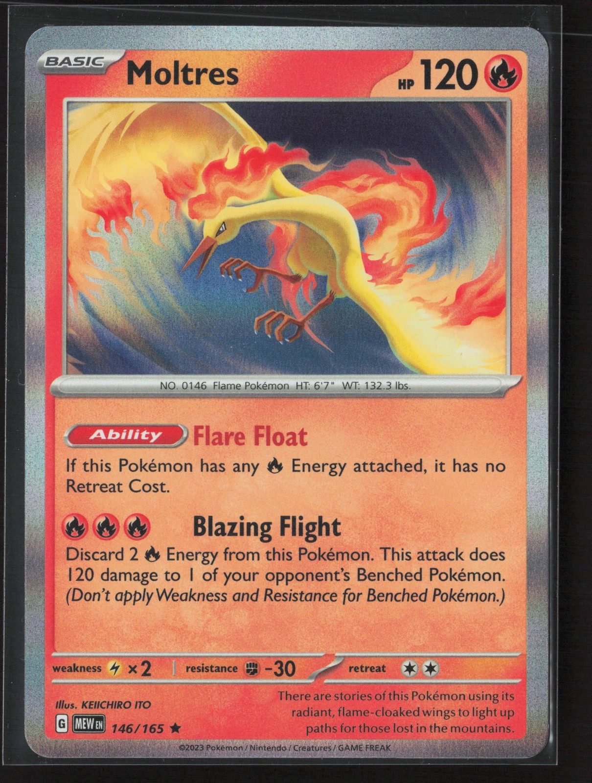 Moltres 146/165 NM Pokemon Card Holo