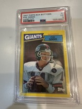 1987 Topps BOX BOTTOMS #L PHIL SIMMS PSA 5 EX NEW YORK GIANTS