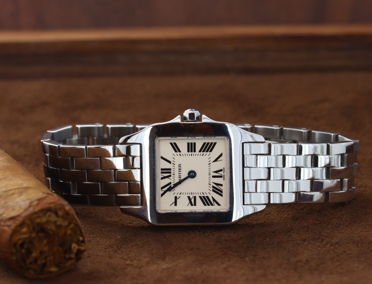 Cartier Santos Demoiselle Small Ladies, Silver Opaline Dial 