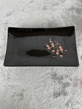 Ceramic Soy Sauce Wasabi Dish Floral Design