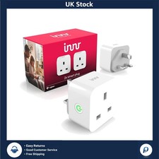 Smart Zigbee Plug with Power Monitoring & Repeater Function 13A Socket 2-Pack