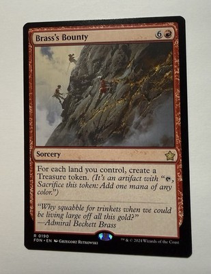 x1 Brass's Bounty FDN Foundations MTG 190 RARE M/NM 1x