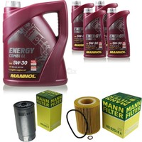 MANN-FILTER Inspektionspaket 9L Mannol Combi LL 5W-30 FüR BMW 7Er 740D