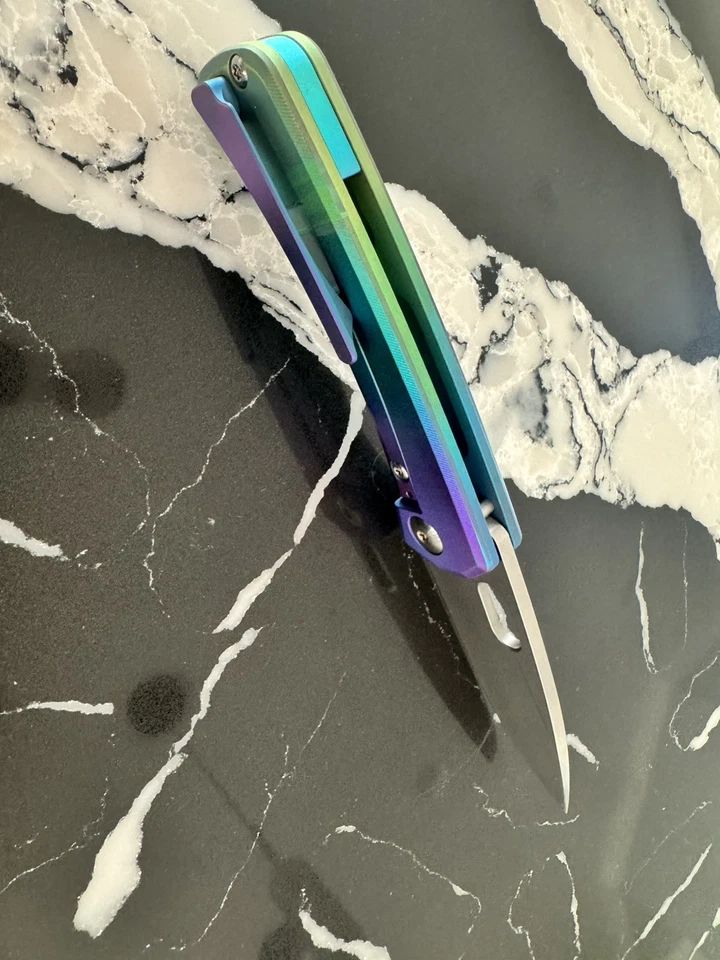 SPK Lamia CRUWear Plain Jane Titanium USA Made knife - Image 3 of 4