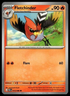 Fletchinder 013/088 Uncommon - Perfect Order Pokemon Card NM