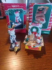 McDonalds Holiday Ornaments Set of 2 Vintage 1990s with Box