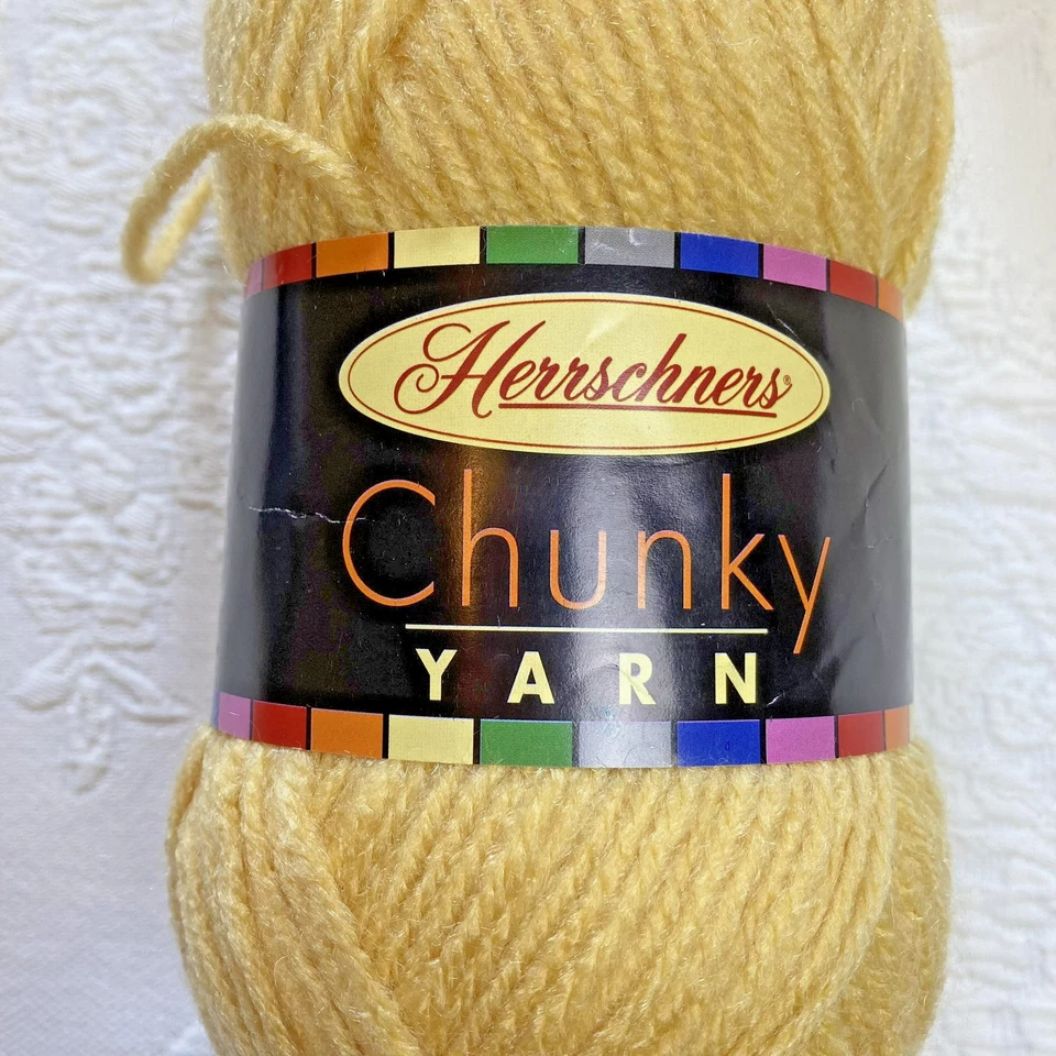 Herrschners коренастая пряжа лот из 4 мотков акрил громоздкий вес 135 ярдов медовый цвет 1011 - Изображение 2 из 4