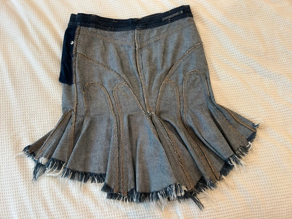 ALEXANDER MCQUEEN COLECCIÓN DELIVERANCE JEAN FALDA VAQUERA TALLA 38 Y2K Foto 4 de 4