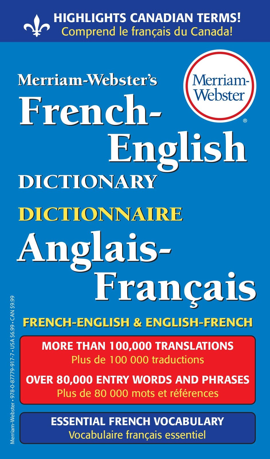 Merriam-Webster's French-English Dictionary, Newest Edition, Mass-Market Pap...