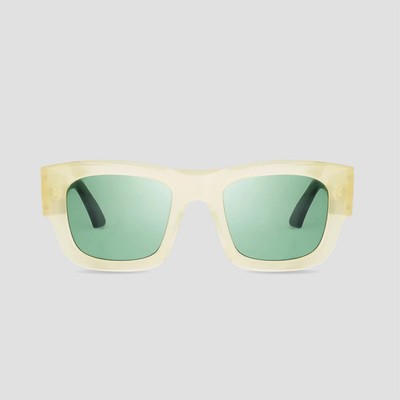 Bugatti Model 48M BNE Square Bone/Green Tint 51 mm Unisex Sunglasses Frame