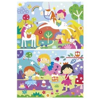 Puzzle GroßE Teile 2X48 Teile Educa Fantasiewelt Einfach Bunt