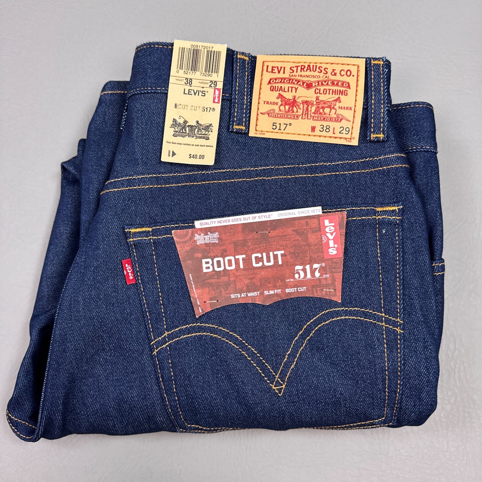 Vintage Levis 517 Jeans Men 38x29 Blue Bootcut Y2K De… - Gem