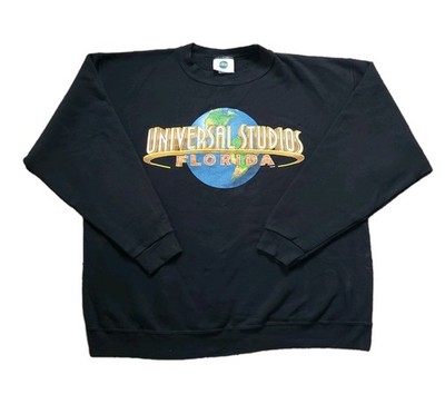 Vintage 90s NWOT Universal Studios Florida Size XL Mens USA Made Black Crewneck