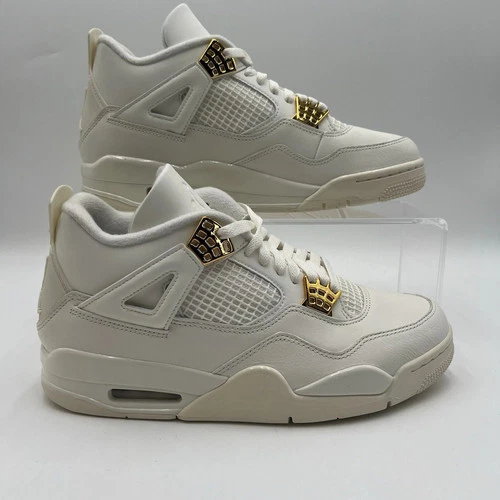 Air Jordan 4 Retro Metallic Gold Sail AQ9129-170 Women's Size 6-12 B-Grade
