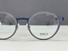 Nika Brille Herren Damen Rund  Grau Panto gro...