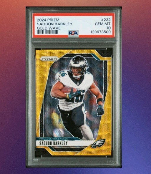 2024 Panini Prizm - Saquon Barkley #232 Gold Wave Prizm PSA 10 /10