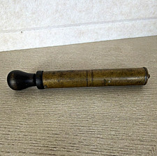 Antique Brass Hand Air Pressure Pump Coleman Lantern Stove Iron Vintage